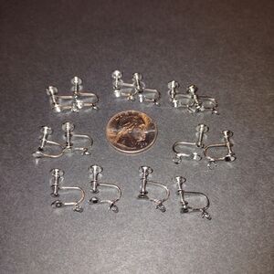 7 pair of earrings backs without stones, jewelry